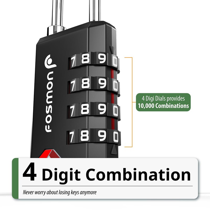 Fosmon TSA Approved Locks for Luggage/ Suitcase with Open Alert