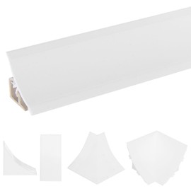HOLZBRINK Kitchen End Strip, Full Aluminium Kitchen Strip, White, Wall End Strip, Worktops, 23 x 23 mm, 2 m