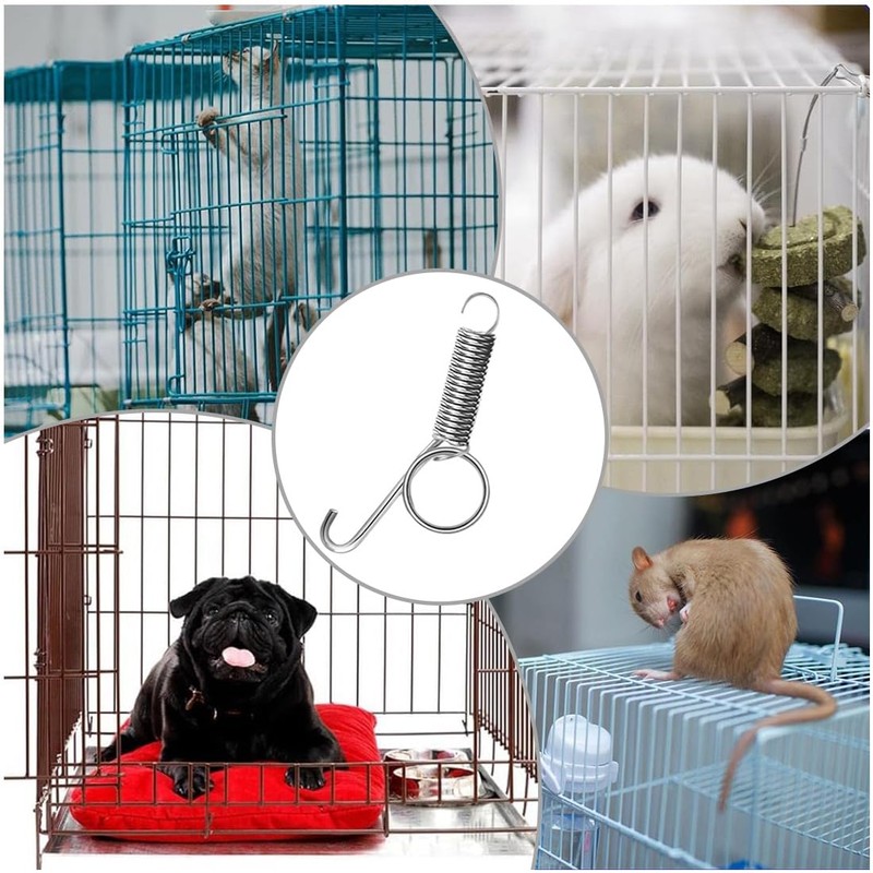 Rabbit Cage Door Hooks, Pack of 10 Cage Door Spring