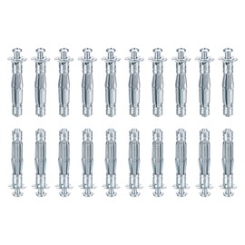 DTGN M5x52mm Hollow Wall Anchors - 50 Pack - Good for Hollow Wall Plaster Walls - Carbon Steel Hollow Drywall Anchors Screws, Silver