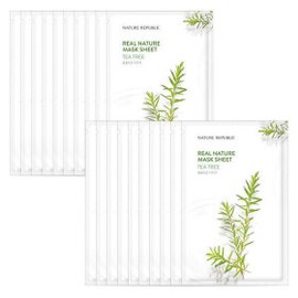 15+15 Real Nature Essence Mask Pack Tea Tree 15+15 리얼 네이처 에센스 마스크팩 티트리