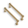 CABDM 10 Pack 5 Inch Solid Kitchen Cabinet Handles Brushed