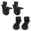 Side Mount Industrial Casters, MALLLALA 3" Heavy Duty L-Shaped Bracket
