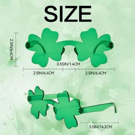 SSuirk 6 Pcs St. Patrick’s Day Shamrock Sunglasses, Irish Four Leaf Glasses Leprechaun for Kids Adults Holiday Party Decoration Perfect for Holiday Parties & Festive Decorations