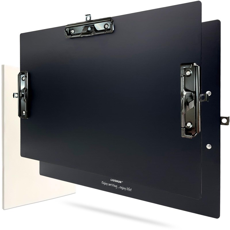 Three Black Clip Aluminum 11x17 Clipboard Metal A3 Hangable Cliping