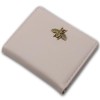 portafolios pequeña para mujer, con bloqueo RFID, bolsillo doble, delgada,