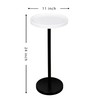 COVLON Pedestal Side Table, White Drink Table, Martini End Table