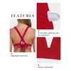RELLECIGA - Traje de baño con espalda entrecruzada para mujer,