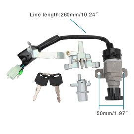 GOOFIT Ignition Switch Key Assy Replacement for Jonway YY50QT-5 Znen Peace GY6 49cc 50cc Scooter Moped