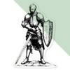 Medium 100mm 'Knight Standing ' Transparent/Clear Sticker Decal for Windows/Cars/Walls