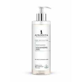 Afrodita Professional Niacinamide Cleansing Gel for Oily & Combination Skin, Gentle Facial Cleanser with Hyaluronic Acid, Deep Pore Cleansing, 94% Natural Origin, No Alcohol & Sulphates, Vegan