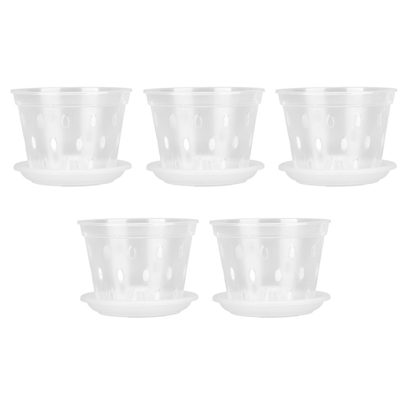 5 Sets Orchid Flower Pot Breathable Clear Orchid Planting Pot