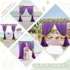 FUHSY Purple Backdrop Curtains 10x10 FT 2 Panels Chiffon Arch