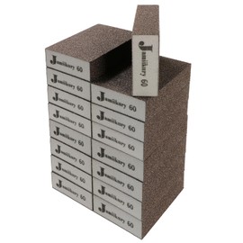 16Pcs 60 Grit Sanding Blocks, Jamiikury Coarse Sanding Sponge Washable and Reusable, Wet Dry Sandpaper Sponge for Wood Metal FurniturePaint and Drywall