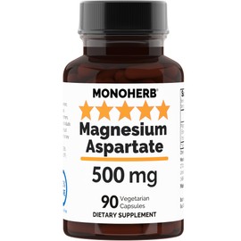 Magnesium Aspartate 500 mg per Capsule - 90 Veg Capsules