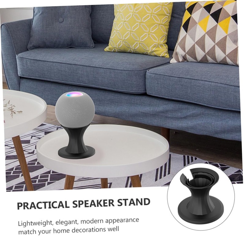 IWOWHERO Tabletop Speaker Holder for Mini Audio Stand with Cable
