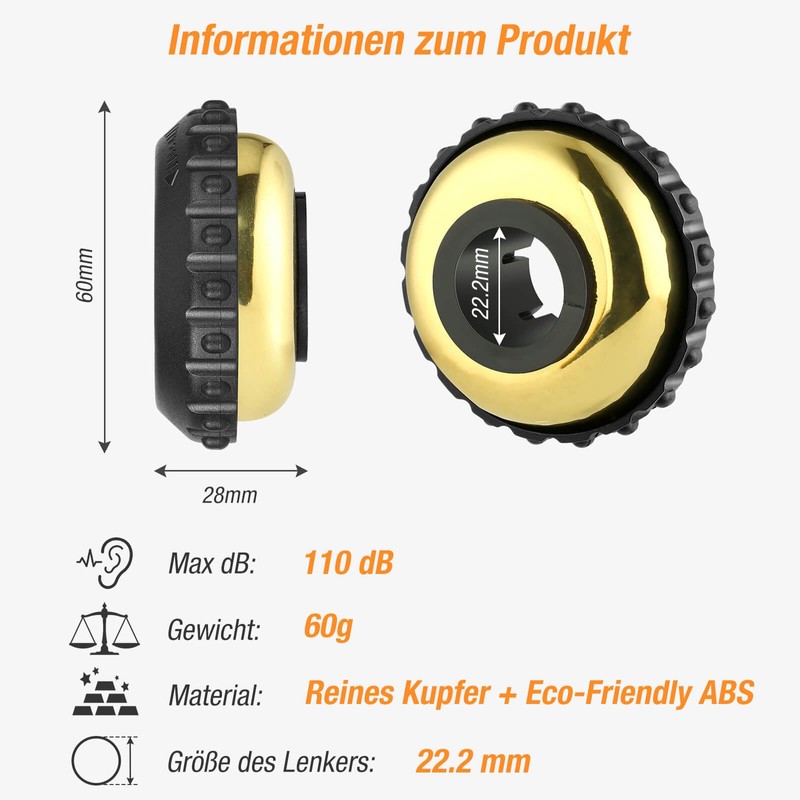 Tavaler Bicycle Bell Mountain Bike, 2024 Innovative Rotating Bell Bicycle,