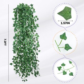 Alotiki 60 Pack 420 Feet Vines,Ivy,Ivy Garland,Fake Ivy,Fake Leaves,Ivy Vines,Artificial Vines,Green Vines,Leaves Room Decor,Vines for Bedroom,Wall Decor,Wedding Party