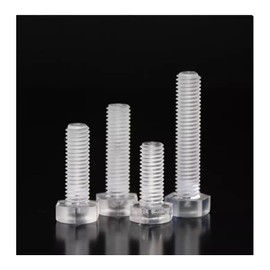 happinesspark PC (Polycarbonate) Acrylic Plastic Transparent Metric Hex Nut M5 30PCS and Plain Washer M5 30PCS