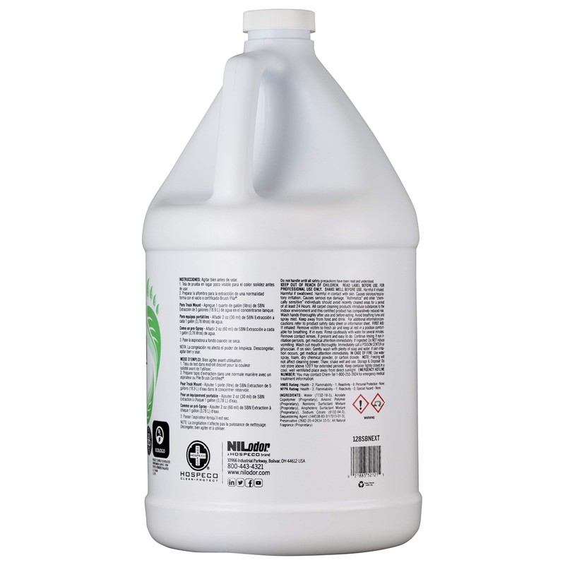 Encapsulating Carpet Extraction Cleaner concentrate by Nilodor, 1 gallon (128SBN