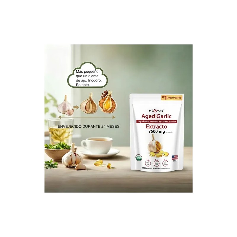 Capsulas-de-ajo Natural 300 Cápsulas Blandas-de-ajo