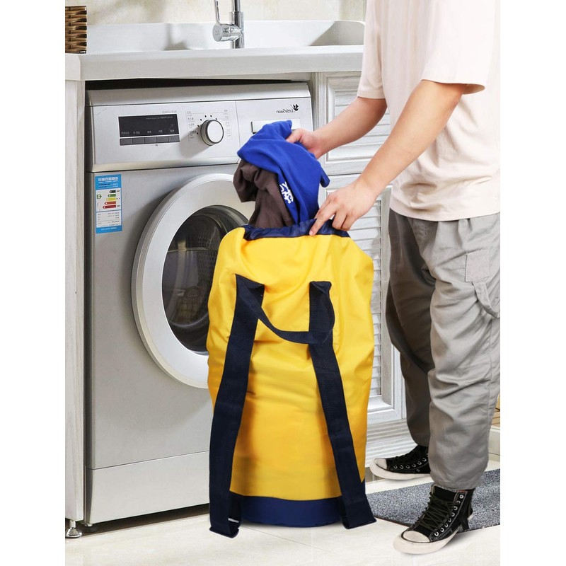Dalykate Backpack Laundry Bag, Laundry Backpack with Shoulder Straps and