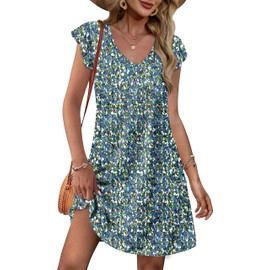 OFEEFAN Womens Summer Dresses 2025 Seniors Sundresses Plus Size Boho Hawaiian Casual Elegant Classy Date Outfits Print 03 2XL