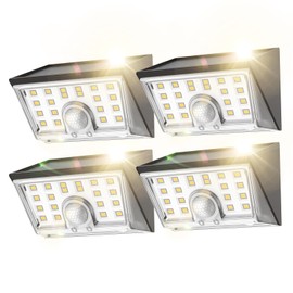 Smiling Shark WL06 Solar Light, 2025 Newest Warm Solar Light, Both Use for Lighting and Decoration, High Brightness Sensor Light, Outdoor Lighting, Double-Sided Emitting, High Sensitivity Motion