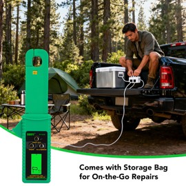 Current Clamp Meter Leakage Current Tester 0mA-60A Portable Plastic AC DC Anti-Interference Low Current Tester for Non-Automotive