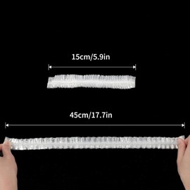 100PCS Disposable Shower Caps - 2.7 Gauge Plastic Elastic Bath Caps - Waterproof Hair Caps for Home, Hotel, Spa, and Hair Salon Use