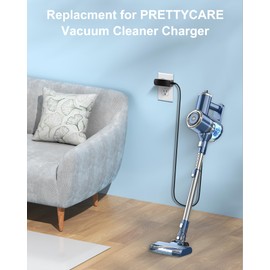 Recambio para PRETTYCARE Cargador de aspiradora compatible con PRETTYCARE W100 W200 W300 W400 20KPa 22.2V 180W Adaptador de cable de alimentación para ORFELD H01 EV679 V20 EV660 EV696P Cargador de aspiradora inalámbrico de 6 pies