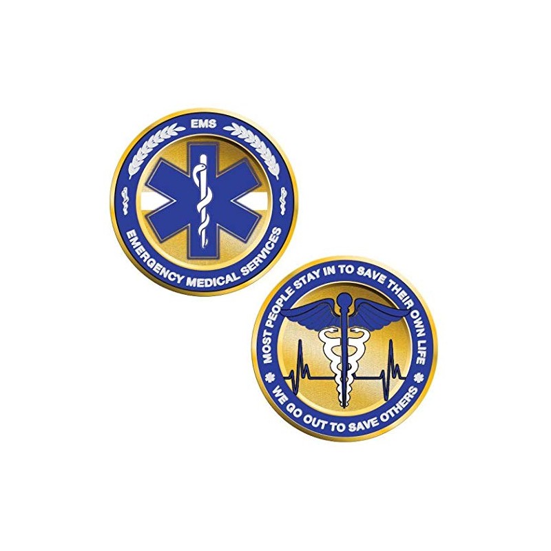 EMS Challenge Coin - Thin White Line - Saving Lives