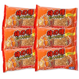MINOYA Japanese Rice Crackers with Peanuts, 35g, Pack of 36, Kakinotane Snack