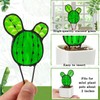 Sunnychicc 4 Set of Mini Cactus Plant Stained Glass with