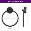 JOMOLA Stainless Steel Suction Towel Ring, No-Drill Bathroom Organizer for