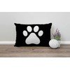 White Dog Paw Footprint Icon Isolated On Black Background Waist