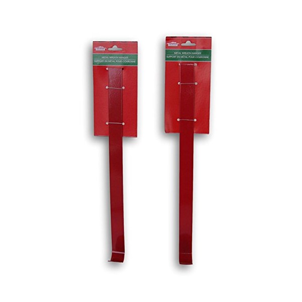 Red Christmas Wreath Over-the-Door Hanging Hook Set - 2 Count