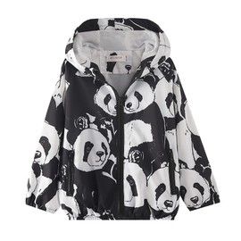 WELAKEN Lightweight Panda Jacket for Boys Kids & Toddler II Boys' Print Water-Resistant Jacket