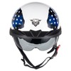 VCOROS Half Helmets Motorcycle VHF04 Open Face Sun Visor Quick