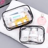 NATUCE 4 Pieces Transparent PVC Waterproof Travel Makeup Bag Toiletry