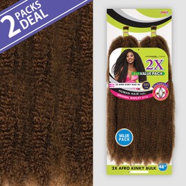 Janet Collection Braids Nala Tress 2X Afro Kinky Bulk 48" (pack of 2, 1B)