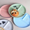 SOCOSY Round Shape Smile Sun Ceramic Divided Plate Dessert Salad