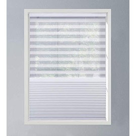 Linen AVENUE Custom Cordless Day/Night Cellular Shade, 58 W x 48 H Crystal