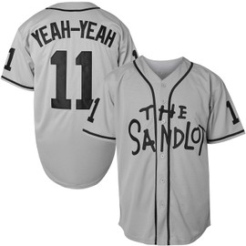 Phoneutrix Benny 'The Jet' Rodriguez 30 The Sandlot Legends #23 Bel Air Short Sleeve 3D Print Fashion Baseball Jersey (11 Grey, X-Large)