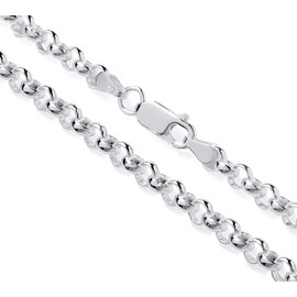 Old English Jewellers Sterling Silver 4mm Belcher Chain Necklace - 18" 20" 22" 24" 26" 30" (24)