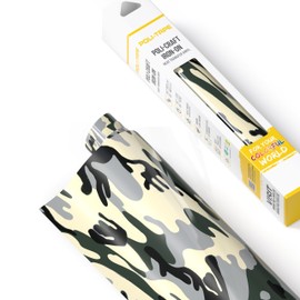 Poli-flex® Design Transfer Film for Textiles, Designer Film in Camouflage Look for Iron-on, Plotter Film for DIY Shirts, Camouflage, 30.5 cm x 61 cm