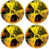 GRUNGE Radiation Circle Hard Hat Stickers 4 Pack #HH007
