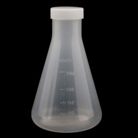 Nvanvmm Laboratory Graduated Plastic Conical Flask, Measurable, Thick Wall, Two Bottles of 250Ml