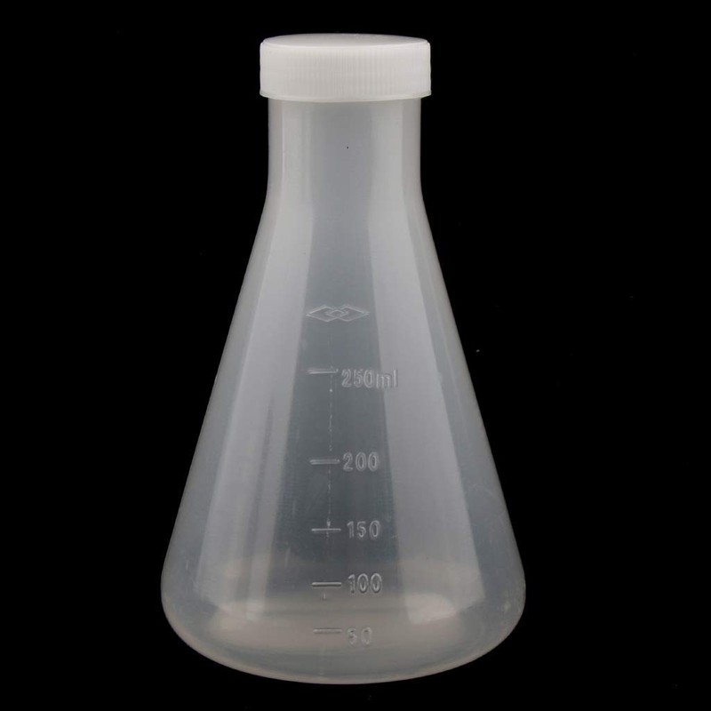 Nvanvmm Laboratory Graduated Plastic Conical Flask, Measurable, Thick Wall, Two