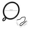 Curtain Drapery Hanging 2inch-Internal Diameter - Curtain Rings with Hooks